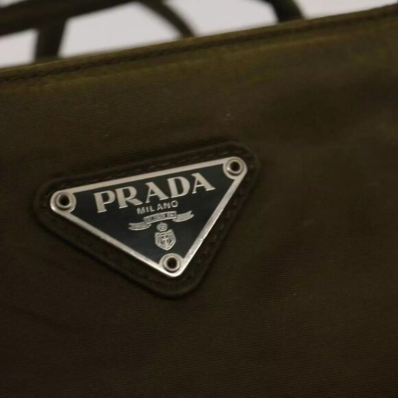 PRADA Tote Bag Nylon Khaki Auth - Picture 11 of 16